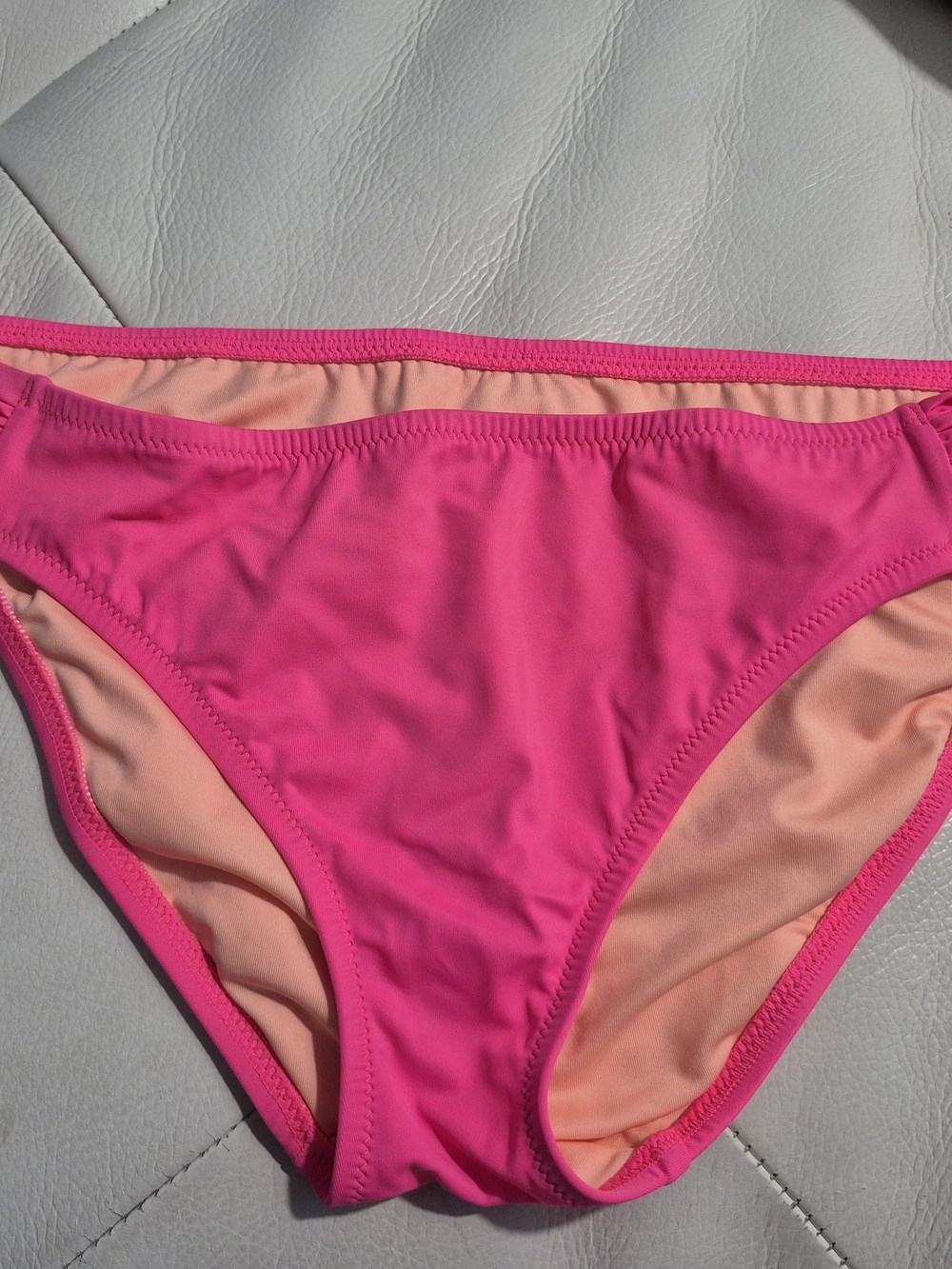 Victoria's Secret Hot Pink and Peach Reversible Bikini Bottom